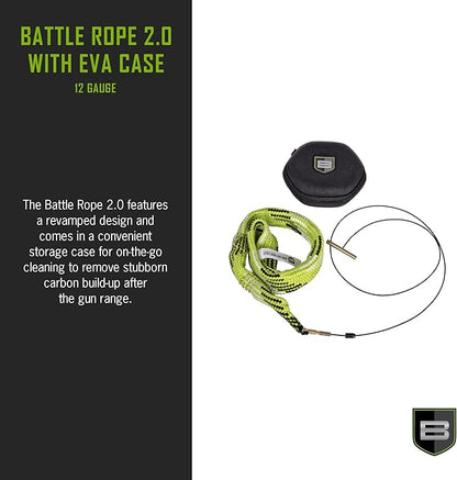 Breakthrough Clean Technologies Shotgun Battle Rope 2.0 w/EVA Case, 12-Gauge, Multi-Color