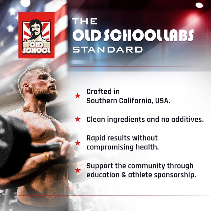 Old School Labs Testosterone Supplement for Men ??Fadogia Agrestis 1500mg Max Potency + Tongkat Ali & BioPerine® ??Muscle Growth, Recovery, Drive & Stamina ??120 Caps, 40 Servings