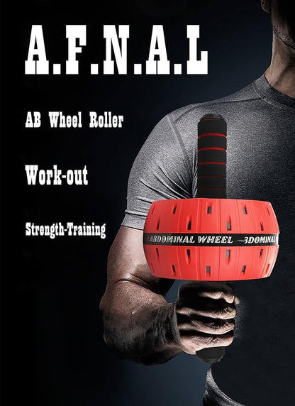 AB Wheel Roller, Exercise Abdominal Wheel Fitness for Gym & Home, Work-out Strength-Training Equipment with Knee Pad