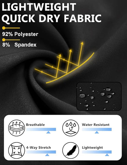 TACVASEN Men's Running Athletic Shorts 9" Quick Dry Workout Gym Shorts Lightweight Summer Shorts 3 Zipper Pockets