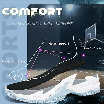 Men's Basketball Shoes Breathable Anti Slip Fashionable Graffiti Training Shoes Outdoor Shoes