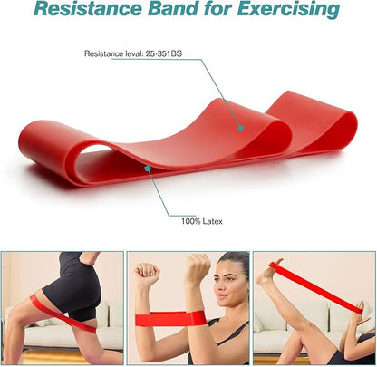 5 in 1 Foam Roller Set - Trigger Point Foam Back Roller, Muscle Roller Stick, Massage Ball, Stretching Band for Deep Muscle Massage Pilates Yoga,Fitness Exercise for Whole Body Release