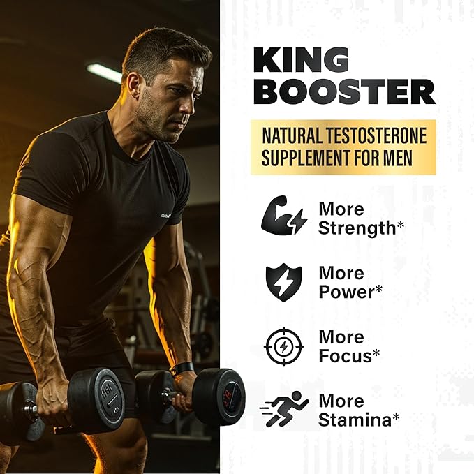 Testosterone Support for Men - Male Enhancing Supplements & Vitality Pills | Testosterone Supplement for Men w/ Turkesterone, Tongkat Ali & Fadogia Agrestis | Boost Muscle Growth, Stamina & Recovery
