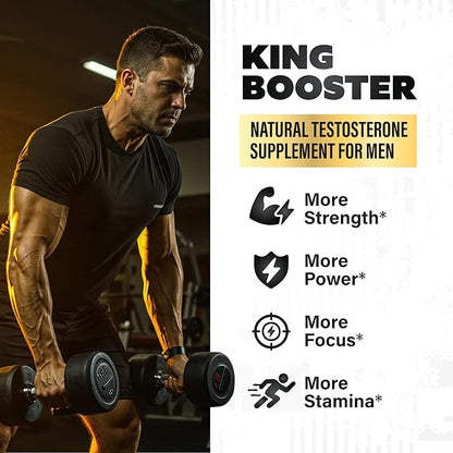 Testosterone Support for Men - Male Enhancing Supplements & Vitality Pills | Testosterone Supplement for Men w/ Turkesterone, Tongkat Ali & Fadogia Agrestis | Boost Muscle Growth, Stamina & Recovery