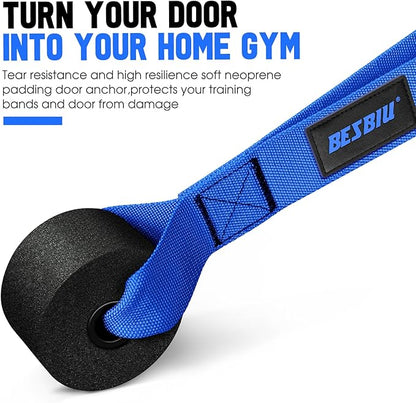 Heavy Resistance Bands for Working Out, 300lbs/360lb/420lb Exercise Bands Workout Bands with Handles, Door Anchor, Ankle Straps, Home Gym Workout Equipment for Men Fitness Strength Training Stretching