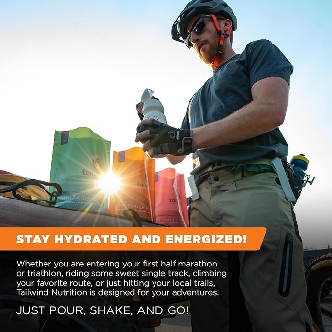 Tailwind Nutrition Endurance Fuel, Carbohydrate & Electrolyte Sports Drink Mix Powder, Gluten-Free, Vegan, Mandarin, 50 Servings