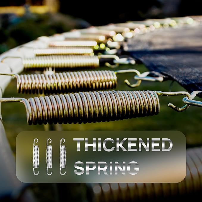 7 Inch Trampoline Springs 36 Pack Replacement Trampoline Springs with T-Hook Heavy Duty Stainless Steel Trampoline Springs Metal Trampoline Pulling Tool Accessories