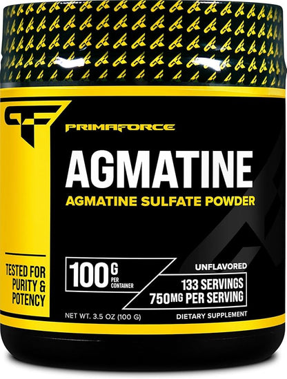 Primaforce Agmatine Sulfate Powder Supplement, 100 Grams ??Promotes Nitric Oxide Production/Enhances Performance