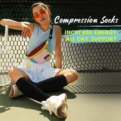 Copper Compression Socks 15-20 mmHg for Men & Women 8 Pairs – Circulation Support for Nurses