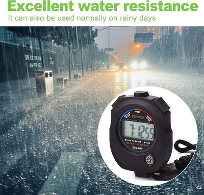 2 Pack Multi-Function Digital Stopwatch Timer, Large Display with Date, Time, and Alarm, Ideal for Sports, Coaches, Fitness, and Referees