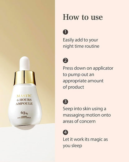 MASTINA Mastic Ampoule Serum Spoid Type Set(Dropper Type, 0.5fl oz, pack of 3), Fermented Mastic Gum. White Mastic Complex 63% + Tranexamic Acid 2% + Niacinamide 5%