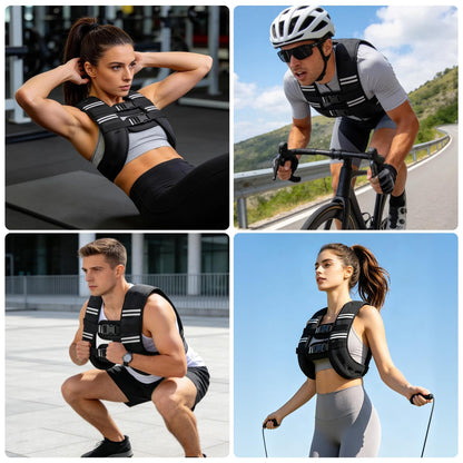 Weighted Vest with Two Adjustment Straps for Men Women, 8lbs/12lbs/16lbs/20lbs Weight Vest with