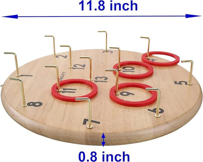 SUNGIFT Hook Ring Toss Game for Adults & Kids - Yard Hooky Ring Tossing Games - Hookie Wall Game Indoor & Outdoor Family Fun - Home, Party, Office, Camping & Backyard Games