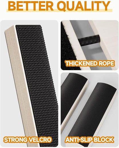 Sidekick Ankle Board,2PCS Blackboard Foot Trainer Single-Leg Balance Board Ankle Strengthener Foot Balance Trainer Exerciser for Sprains,Posture Correction,Intensive Training-Portable Bag