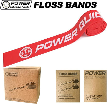 POWER GUIDANCE Muscle Floss Bands - Compression Bands - Mobility & Recovery Bands - for Improving Movement, Increasing Circulation & Reducing Soreness