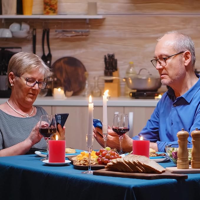 4 Packs 2x3 Inch Red Pillar Candles, Small Unscented Dripless Cylinder Candles for Christmas Home Wedding Valentin's Day Holiday Relaxation Spa Church - 24 Hours Burn Time