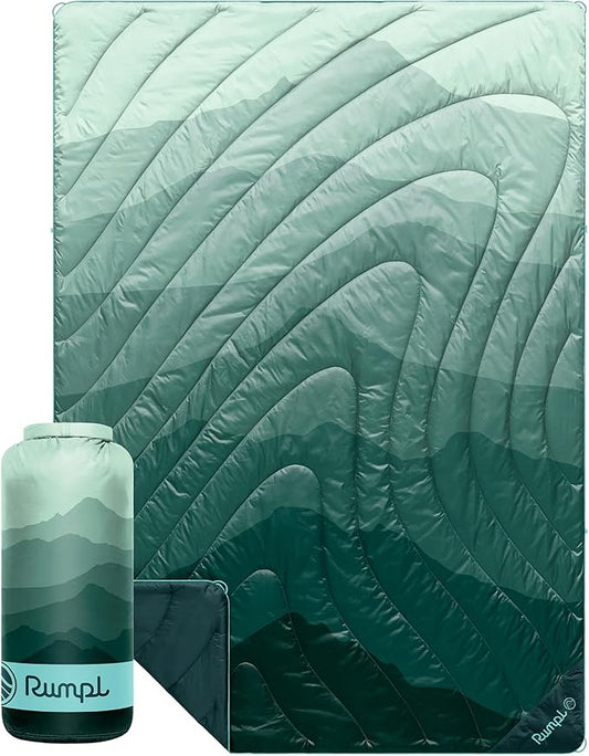 Rumpl Original Puffy Blanket - Warm, Water-Resistant Camping Blanket with 100% Recycled Synthetic