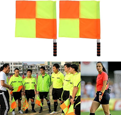 2PCS 18IN Flag Soccer Linesman Flag, Soccer Referee Flags, Red and Yellow Referee Flags Suitable for Football and Hockey Training and Competitions