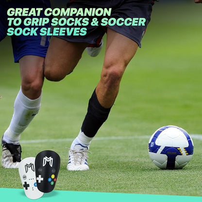 MiniGuards - Mini Shin Guards for Soccer Players - Tiny Shin Pads for Men, Women, Teens - Miniature Shin Guards 3.9 x 2.4 inch - Perfect for High Level Soccer Athletes