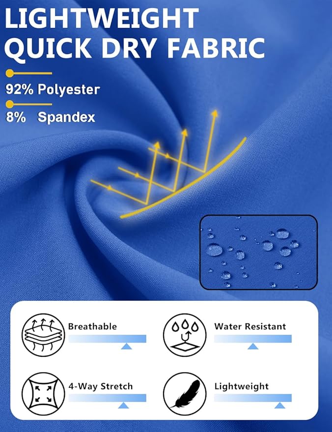 TACVASEN Men's Running Athletic Shorts 9" Quick Dry Workout Gym Shorts Lightweight Summer Shorts 3 Zipper Pockets