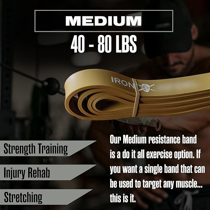 Pull Up Assistance Bands for Working Out - Resistance Bands Set for Men, Exercise, Workout, Fitness, Strength, Weightlifting, Training, Powerlifting, Stretch, Crossfit WOD