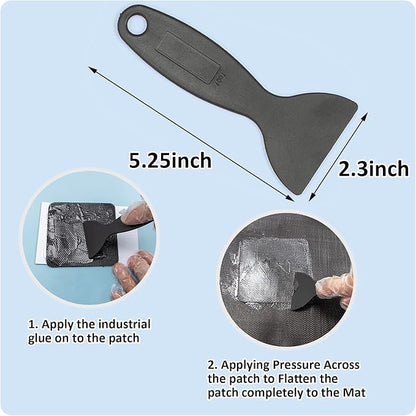 Trampoline Patch Repair Kit 4"X 4" Square On Patches | Repair Trampoline Mat Tear or Hole in a Trampoline Mat