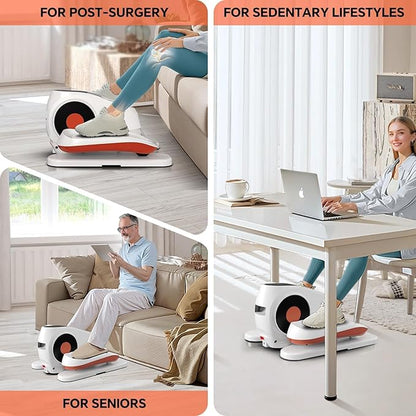 2025 New Under Desk Elliptical Machine, Electric Ellipse Leg Exerciser Pro As Seen On TV with 16 Adjustable Speed, Quiet and Fully Assembled with Remote Control & Non-Slip Foot Straps