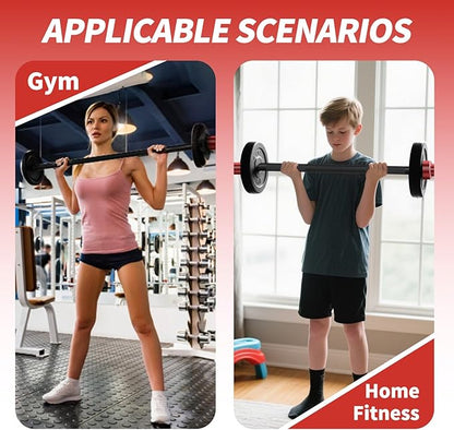 Egles Kids Barbell 5.5LB Mini Barbell Bar 4ft for Kid Women & Beginners Weighted Bar - Compatible with 2-Inch Weight Plates, for Strength Training Gym Weight Lifting, Multi-Color Training Bar