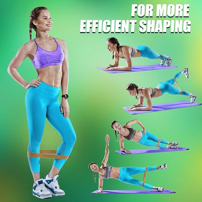 WHATAFIT Resistance Bands, Exercise Bands，Resistance Bands for Working Out, Work Out Bands with Handles for Men and Women Fitness, Strength Training Home Gym Equipment