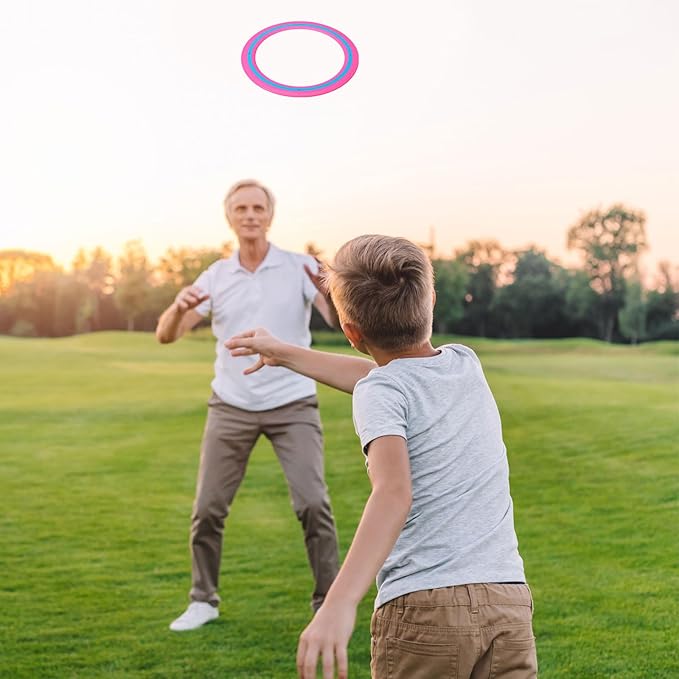 12 Pack Flying Ring 11 Inch Flying Disc Bulk for Backyard Beach Outdoor Soft Sport Discs for Beach Pool Backyard Camping Activities Sport Playing Toss Game Gift