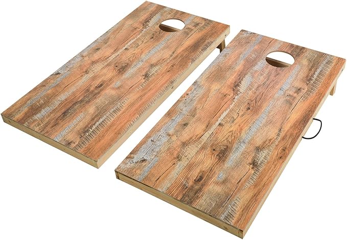 Solid Wood Premium Corn Hole Outdoor Game Set, 2 Regulation and Waterproof Cornhole Game Boards, with 8 Toss Bags, Perfect for Outdoor Indoor