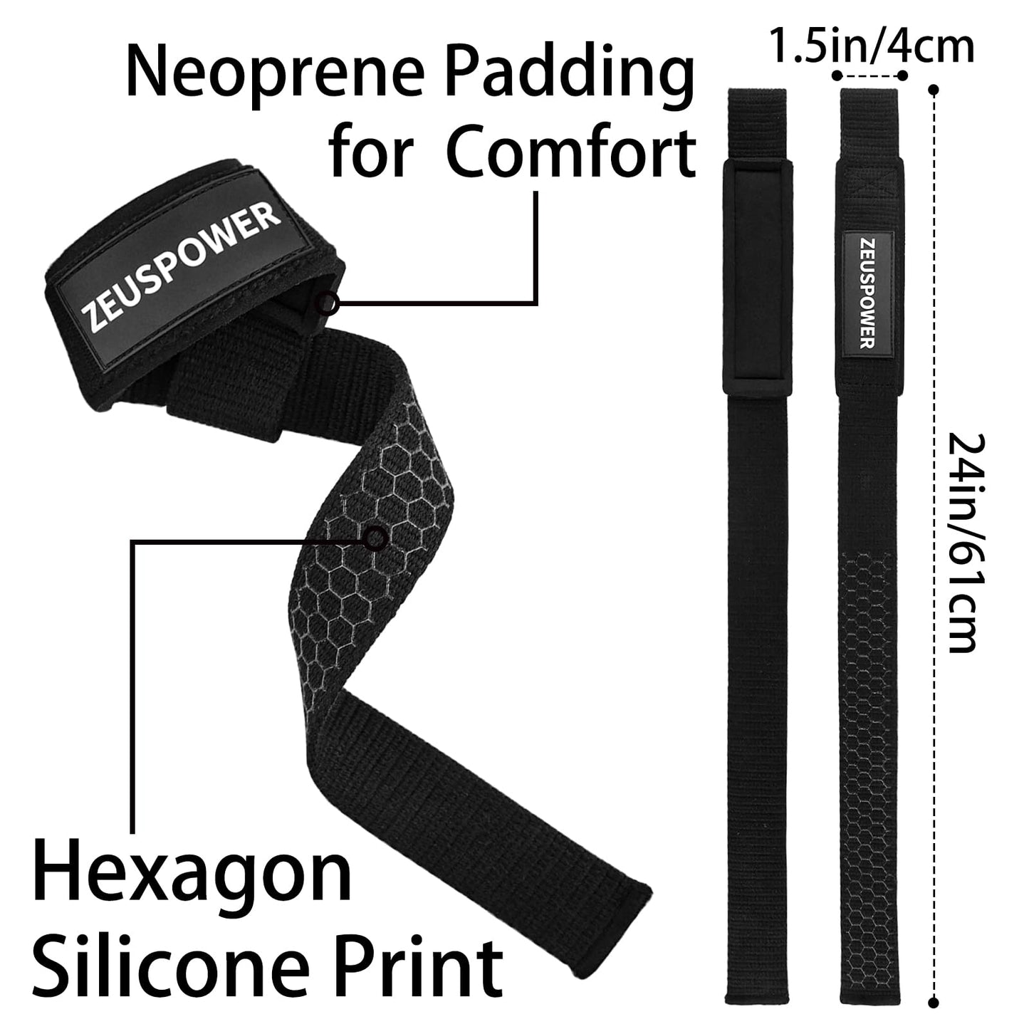 Lifting Straps Wrist Straps for Weightlifting Gym Straps Weight Lifting Deadlift Workout Women Men