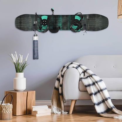 Snowboard Wall Mount Clips, Horizontal Skateboard Wall Mount，Snowboard Display Stand for Room, Garage