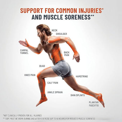 KT Tape PRO Extreme, Synthetic Jumbo Kinesiology Athletic Tape, 125 Foot Uncut Roll, Black