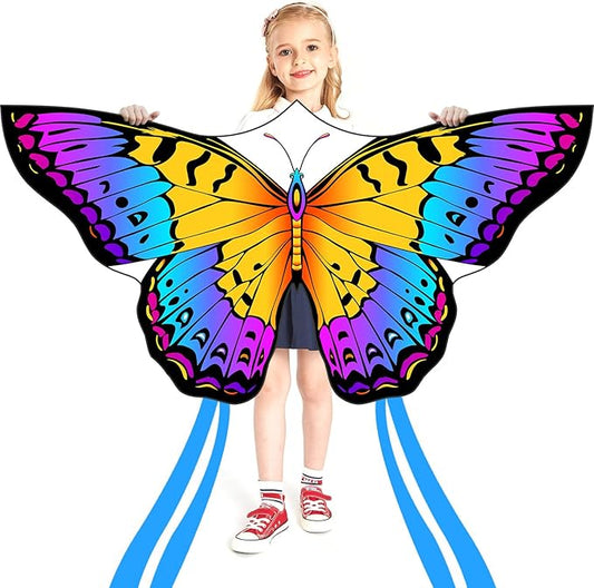 HONBO Butterfly Kites for Kids & Adults,55" x 28" Large Beginner Kite for Kids Ages 4-8,Easy to Fly