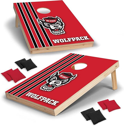 2' x 3' Solid Wood Cornhole Set with Direct Print HD Team Graphics – Great Gift for Any NCAA Fan! Bean Bag Toss Family Outdoor Games