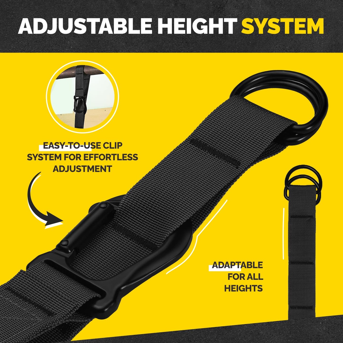 Pull Up Assistance Bands Set with 4 Levels, Adjustable Strap and Foot Rest