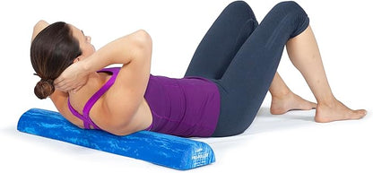 OPTP PRO-Roller Soft Density Foam Roller ??Low Density Soft Foam Roller for Physical Therapy, Pilates, Yoga Foam Roll Exercises, and Muscle Recovery - Blue 36" x 6" x 3" Half-Round