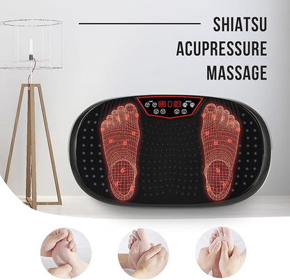 EILISON FitMaxx 3D XL Vibration Plate Exercise Machine - Whole Body Workout Vibration Platform w/Loop Bands - Lymphatic Drainage Machine for Weight Loss, Shaping, Wellness, Recovery