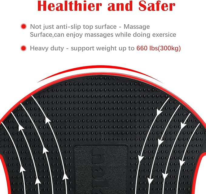NALANDA Wobble Balance Board, Core Trainer for Balance Training and Exercising, Healthy Material Non-Skid TPE Bump Surface, Stability Board for Kids and Adults Black