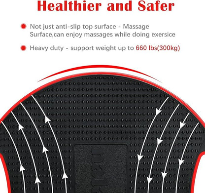 NALANDA Wobble Balance Board, Core Trainer for Balance Training and Exercising, Healthy Material Non-Skid TPE Bump Surface, Stability Board for Kids and Adults Black