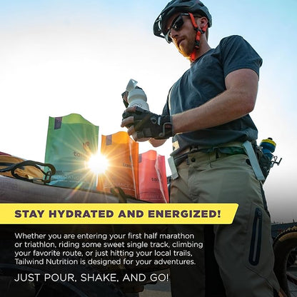 Tailwind Nutrition Endurance Fuel, Carbohydrate & Electrolyte Sports Drink Mix Powder, Gluten-Free, Vegan, Lemon, 30 Servings