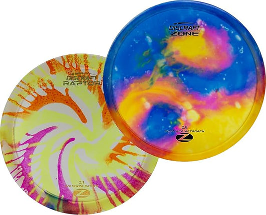 Discraft Z Fly-Dye Two Pack – Disc Golf Set | Buzzz & Nuke SS | Zone & Raptor | Sol & Avenger SS |