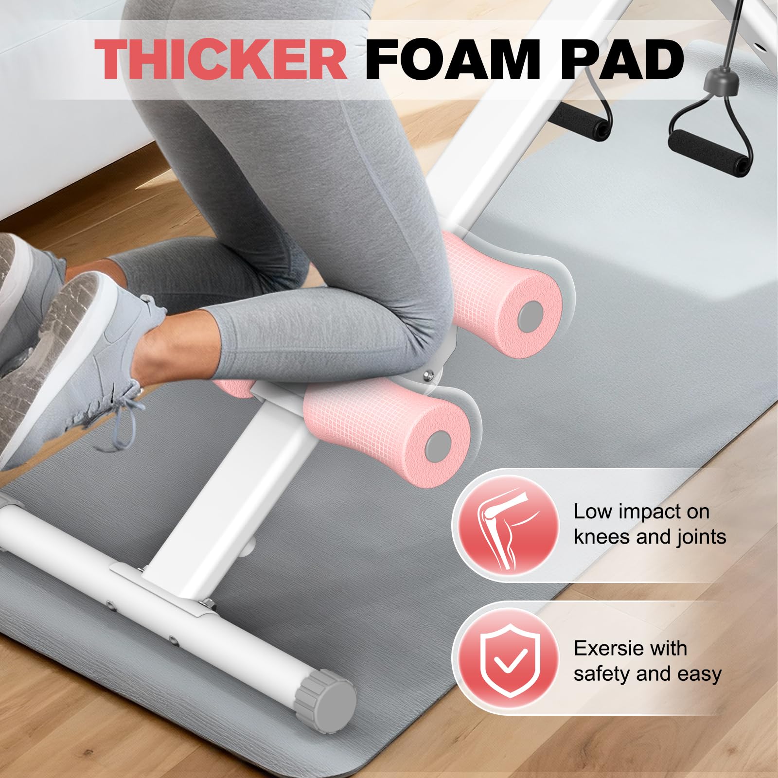 DERACY Ab Workout Machine Adjustable Ab Trainer Abdominal Trainer for Home Gym Foldable Ab Crunch
