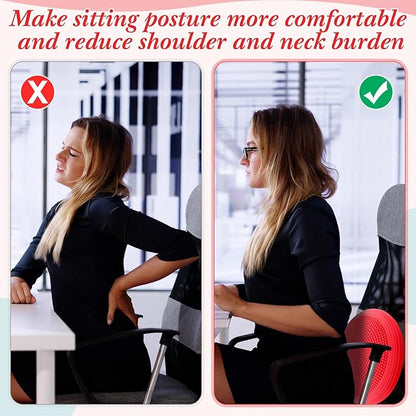 Libima 8 Pcs Wiggle Seat Inflated Wobble Cushion Sensory Seat Flexible Balance Board Balance Disc with Needle Pump for Men Women Physical Exercise Improving Posture Home Office