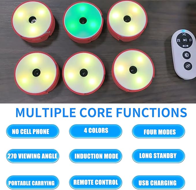 6Pcs/Pk Agile Reaction Training Lamp Set, Reaction Training Light Speed Agile Reaction Light Equipment Quick Response Training Lights Sports Reaction Lights Enhancing Speed and Agility Tools