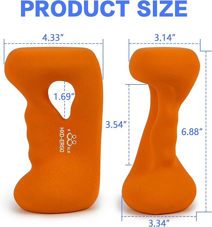 Ergonomic Dumbbells Weights Set-Hand Weights for Women at Home, Ear Dumbbells Weights for Pilates, Yoga, Jogging,Strength Training