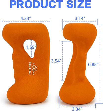 Ergonomic Dumbbells Weights Set-Hand Weights for Women at Home, Ear Dumbbells Weights for Pilates, Yoga, Jogging,Strength Training