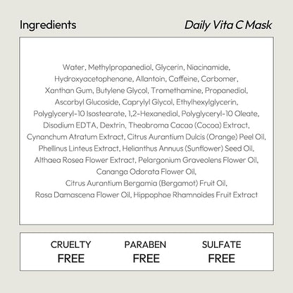 LAPCOS Vita C Sheet Mask, Daily Face Mask with Vitamin C to Renew Skin, Korean Beauty Favorite, 5-Pack