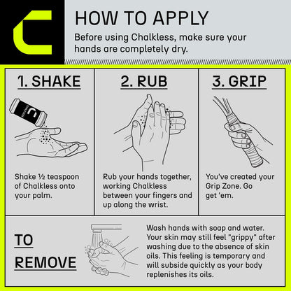 Chalkless Grip Enhancer - Premium Liquid Chalk Alternative & Less Mess Hand Chalk for